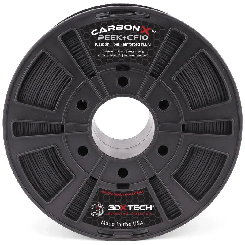 Noir - 1.75mm 3DXTech CarbonX™ PEEK+CF10 Filament - 0.5 kg