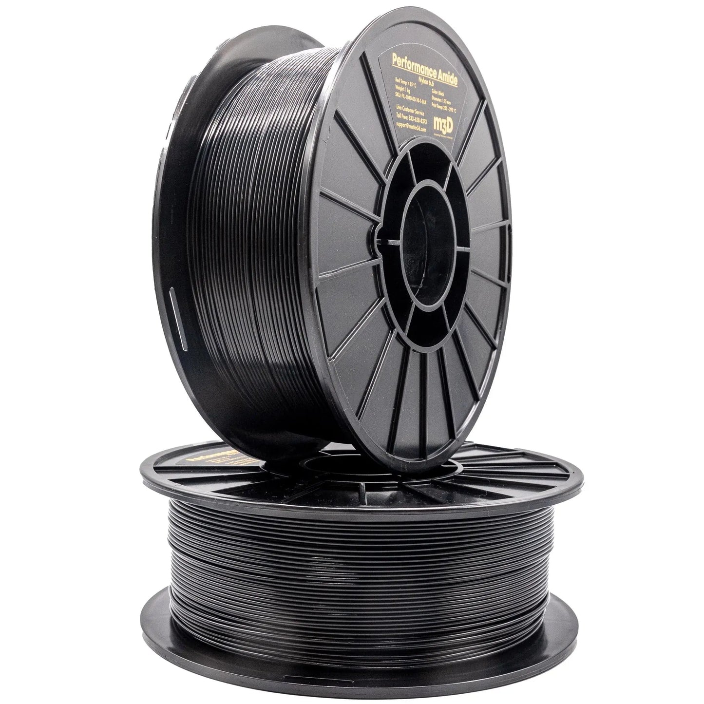 Black - 1.75mm Matter3D Performance Nylon (PA66) Filament - 1 kg