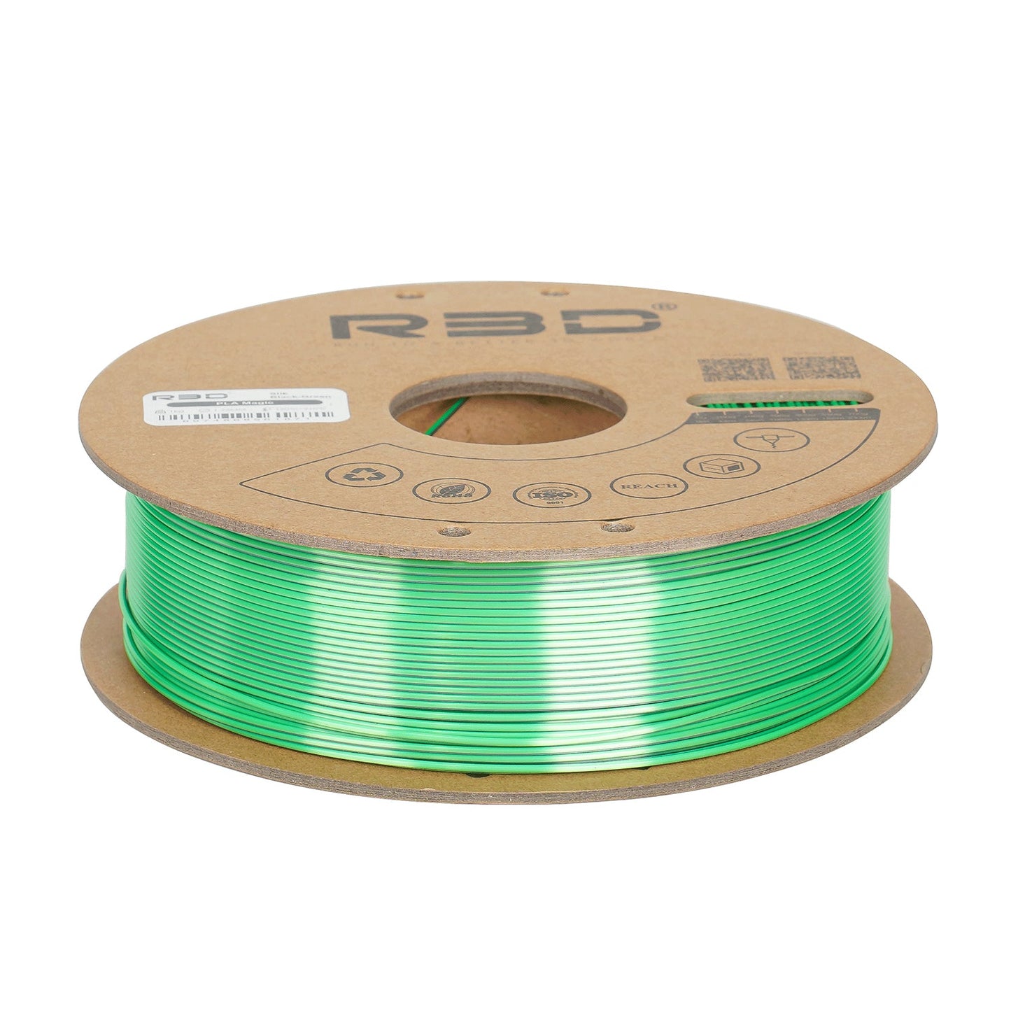 Filament Silk PLA Bicolore R3D Noir Vert 1,75 Mm 1 Kg Pour Imprimantes 3D Haute Brillance