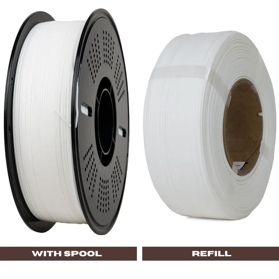 White - Budget PLA Filament - 1.75mm, 1kg 3D Printing Canada