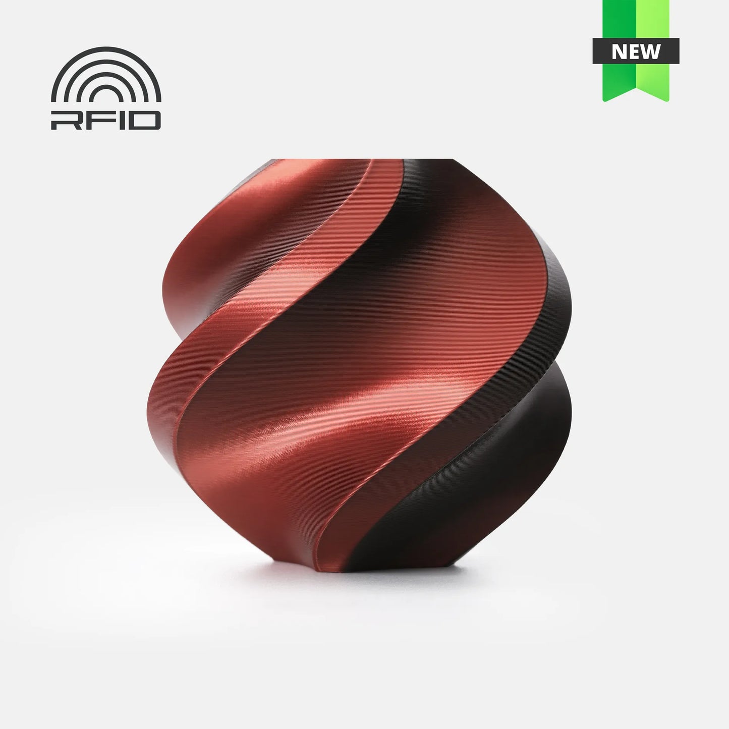 Velours Éclipse (Noir-Rouge) - Bambu Lab PLA Silk Dual Color Filament - 1.75mm, 1 kg