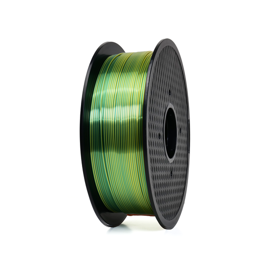 Yellow/Green - Dual-Color Standard PLA Silk Filament - 1.75mm, 1kg 3D Printing Canada