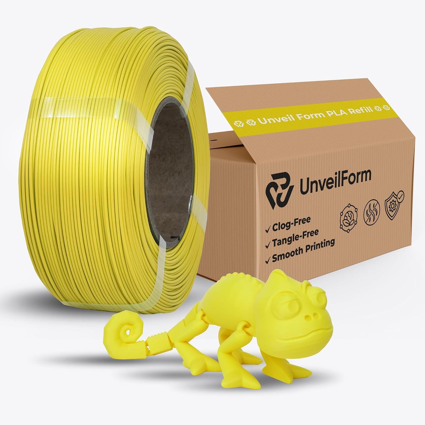 Yellow - Unveil Form Refill PLA - 1.75mm, 1kg Unveil Form