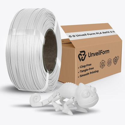 White - Unveil Form Refill PLA - 1.75mm, 1kg Unveil Form