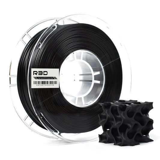 Black - R3D High Speed Carbon Fiber PETG - 1.75mm, 1kg R3D