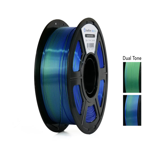 Blue/Green - Unveil Form DualTone Silk PLA - 1.75mm, 1kg Unveil Form