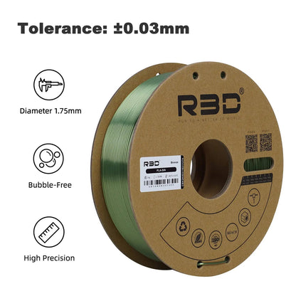 Bronze - R3D Silk PLA Filament - 1.75mm, 1kg R3D