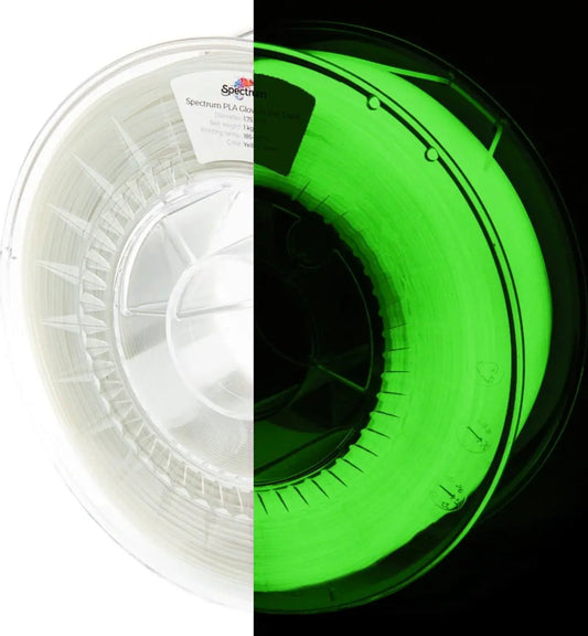 Glow In The Dark Yellow Green - Spectrum ASA 275 Filament - 1.75mm, 0.25kg Spectrum Filaments