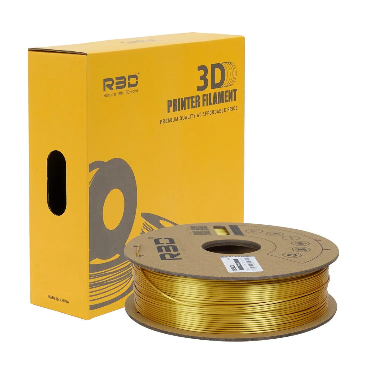 Gold - R3D Silk PLA Filament - 1.75mm, 1kg R3D