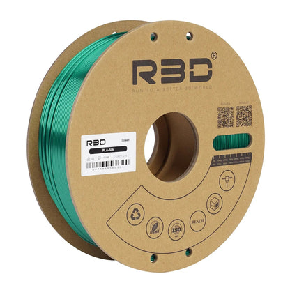 Green - R3D Silk PLA Filament - 1.75mm, 1kg R3D