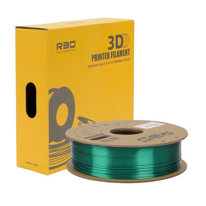 Green - R3D Silk PLA Filament - 1.75mm, 1kg R3D