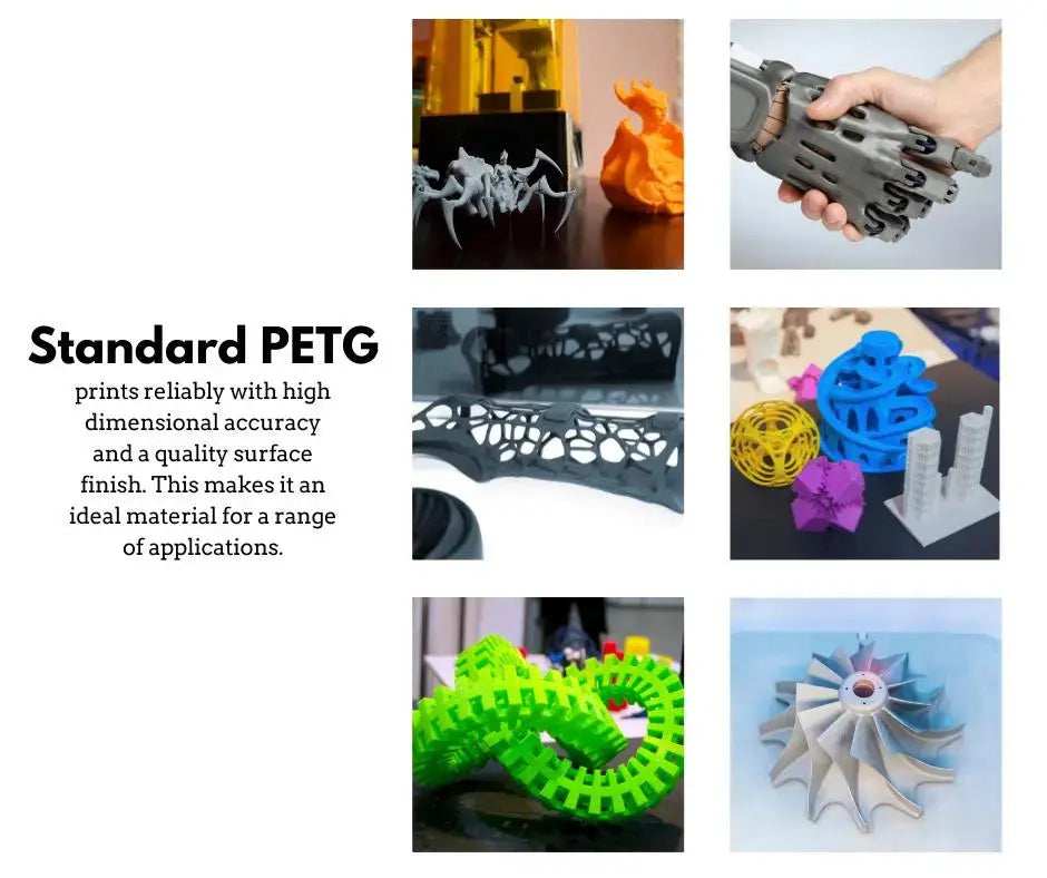 Grey - Standard PETG-GF Filament - 1.75mm, 1kg 3D Printing Canada