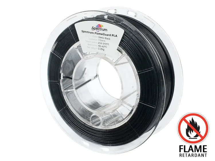 Midnight Black - Spectrum FlameGuard PLA Filament - 1.75mm, 1kg Spectrum Filaments
