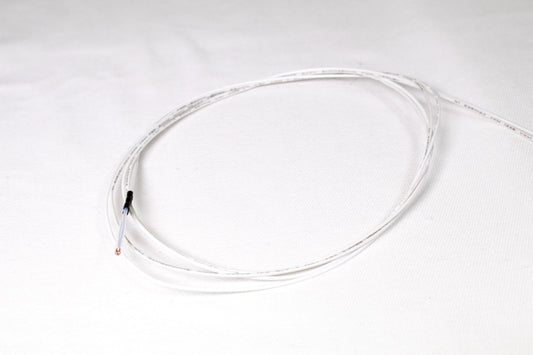 Câble thermistor blanc enroulé avec deux fils dénudés à une extrémité