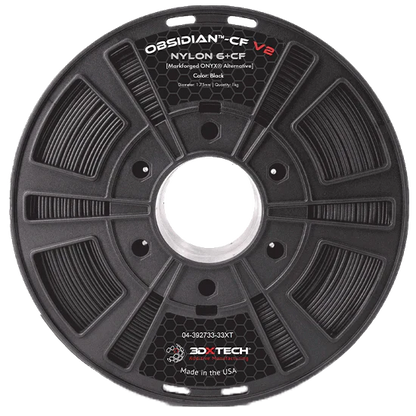 Black - 1.75mm 3DXTech Obsidian™ PA6+CF V2 Nylon Filament - 1kg 3DXTech