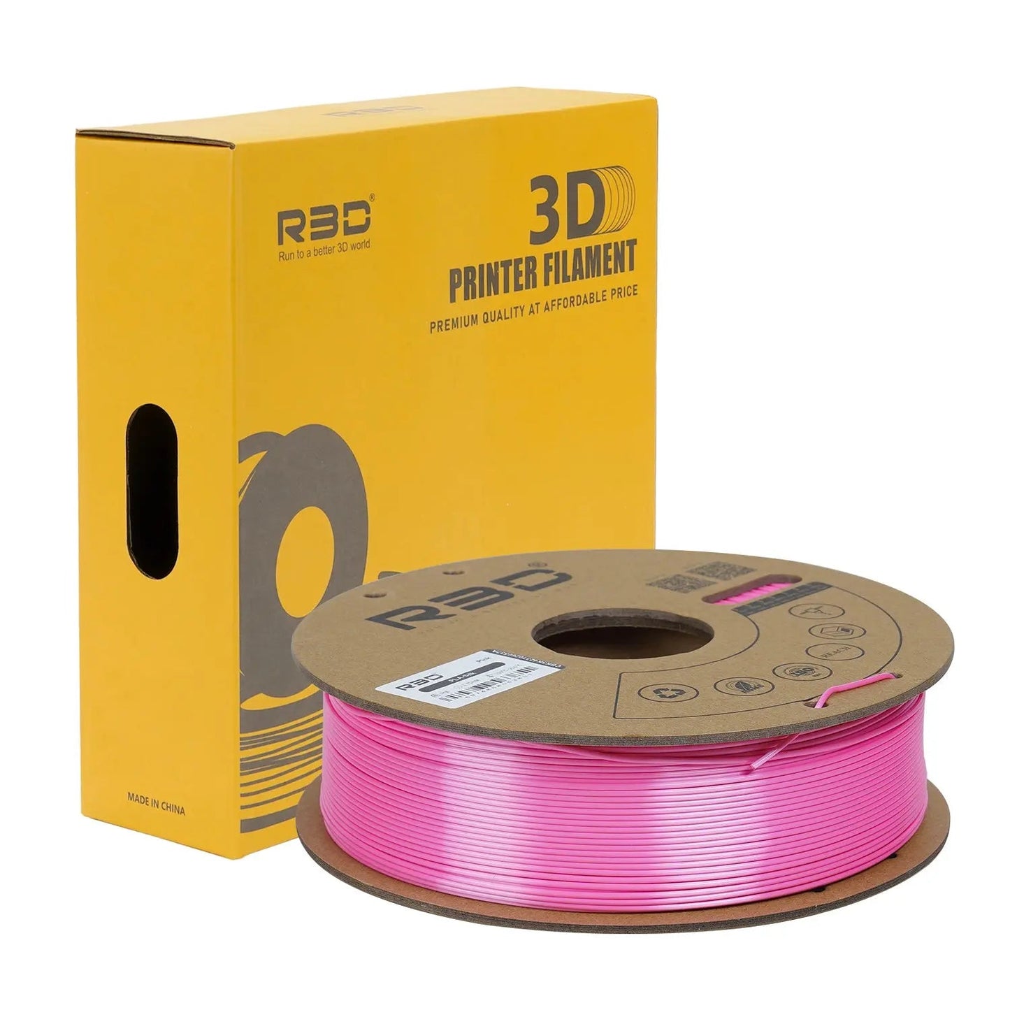 Pink - R3D Silk PLA Filament - 1.75mm, 1kg R3D