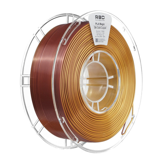 Gold/Copper - R3D Dual Colour Silk PLA Filament - 1.75mm, 1kg