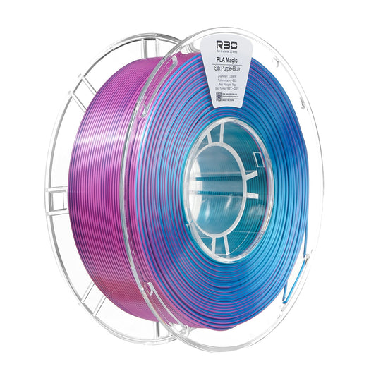 Purple/Blue - R3D Dual Colour Silk PLA Magic Filament - 1.75mm, 1kg