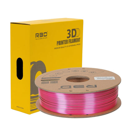 Gold/Green/Fuchsia - R3D Tri Colour Magic Silk PLA Filament - 1.75mm, 1kg