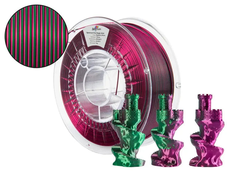 Raspberry Blush - Spectrum PLA Magic SILK Filament - 1.75mm, 1kg Spectrum Filaments