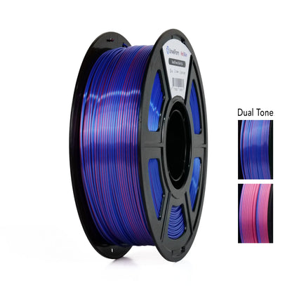 Red/Blue - Unveil Form DualTone Silk PLA - 1.75mm, 1kg Unveil Form