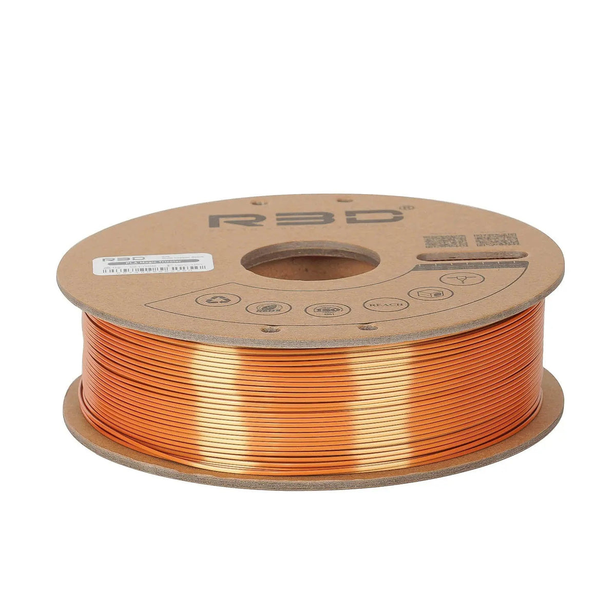 Red/Gold/Black - R3D Tri Colour Magic Silk PLA Filament - 1.75mm, 1kg R3D