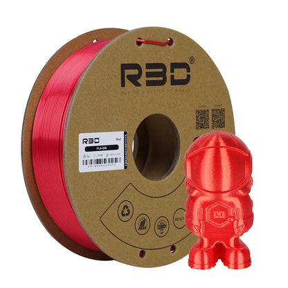 Red - R3D Silk PLA Filament - 1.75mm, 1kg R3D
