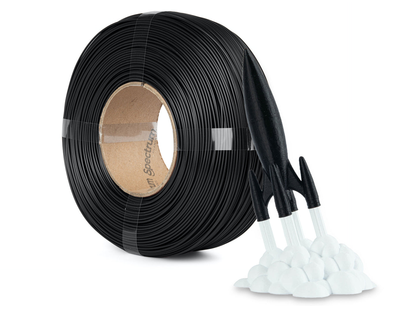 Deep Black - Spectrum Premium PLA Filament High Speed Refill - 1.75mm, 1kg Spectrum Filaments