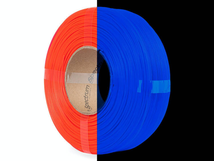 Neon Orange UV - Spectrum Premium PLA Filament High Speed Refill - 1.75mm, 1kg Spectrum Filaments